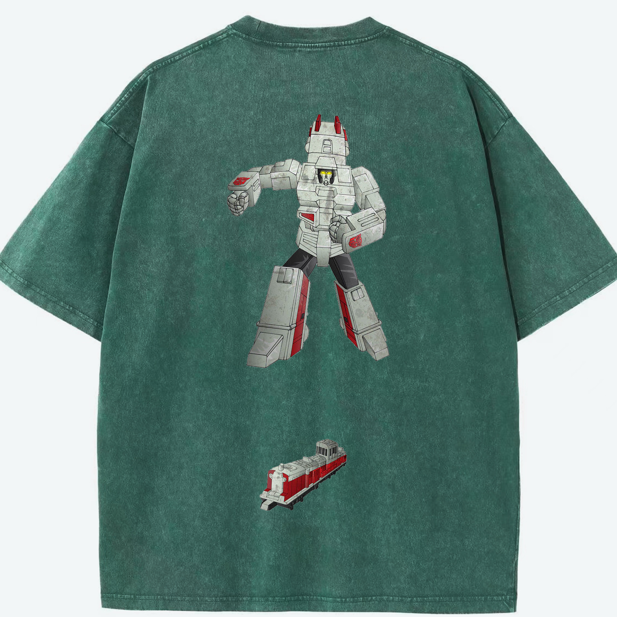 （画像用）  綿100% ヴィンテージ風 半袖Tシャツ（背面プリント）